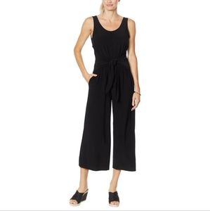 Black front tie jumpsuit